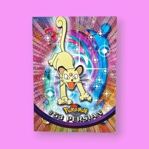 Pokemon 1999 TOPPS Persian #53 Blue Logo TV Animation Edition Card